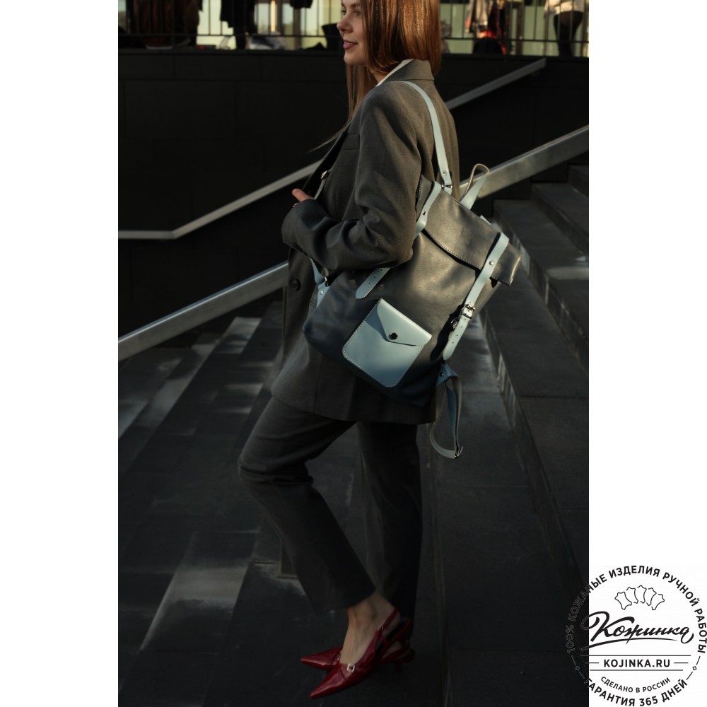 Кожаный рюкзак "Vogue New" (джинс)